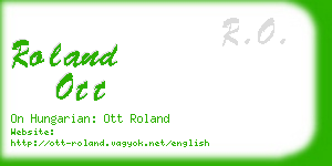 roland ott business card